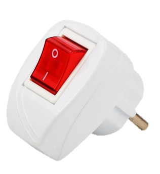 16 amp white plug with switch